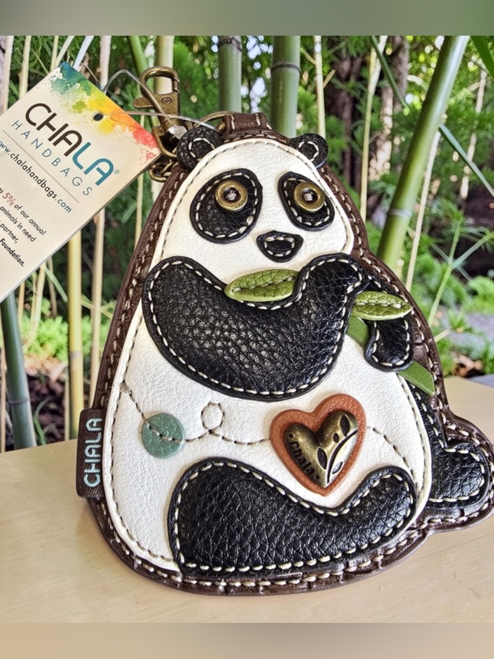 CHALA panda key fob coin pouch